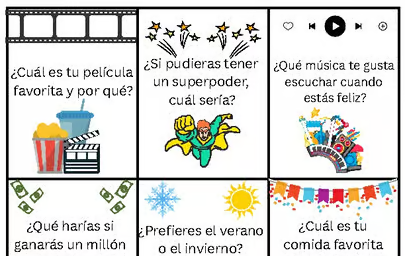 Ice Breaker en español – Tarjetas de Amigos – Advanced Spanish 3+