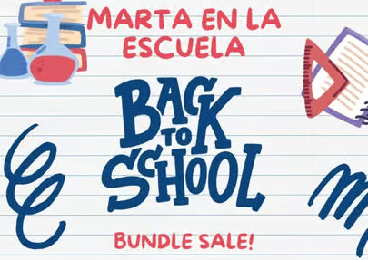 Spanish 1 level Short Story Lesson Bundle: Marta en la Escuela