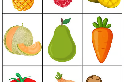 Comprehensive Input Game with Food Vocabulary