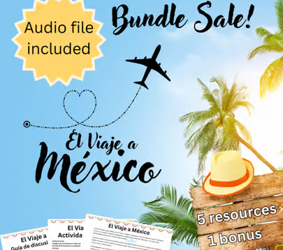 Spanish 1 Short Story – El Viaje a México – Bundle